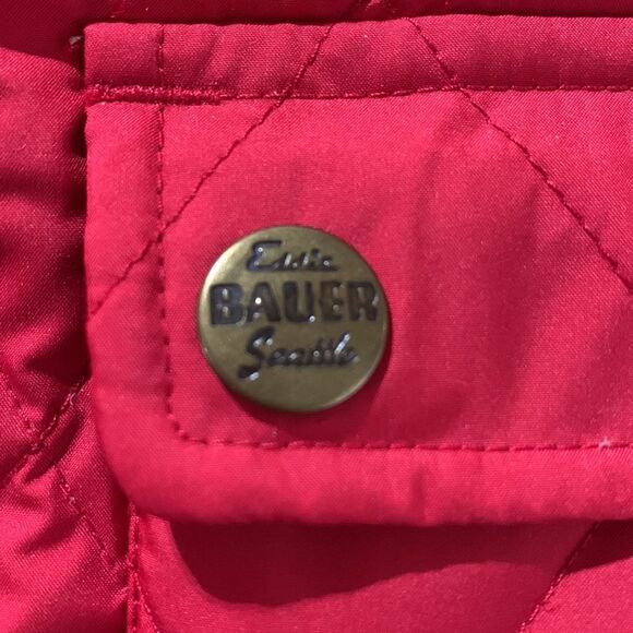 EDDIE BAUER down jacket premium goose down quilted snap pockets vents women S - Picture 5 of 12